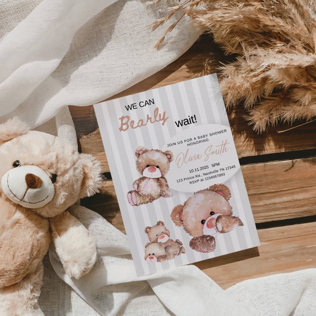 Invitación Fiesta de Baby Shower 'Apenas Podemos Esperar' (Subido por el creador)