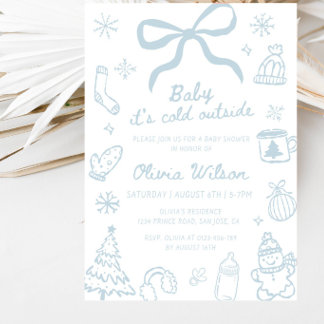 Invitación Fiesta de Baby Shower 'Baby It's Cold Outside'