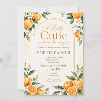 Invitación Fiesta de Baby Shower Boho Acuarela Little Cutie