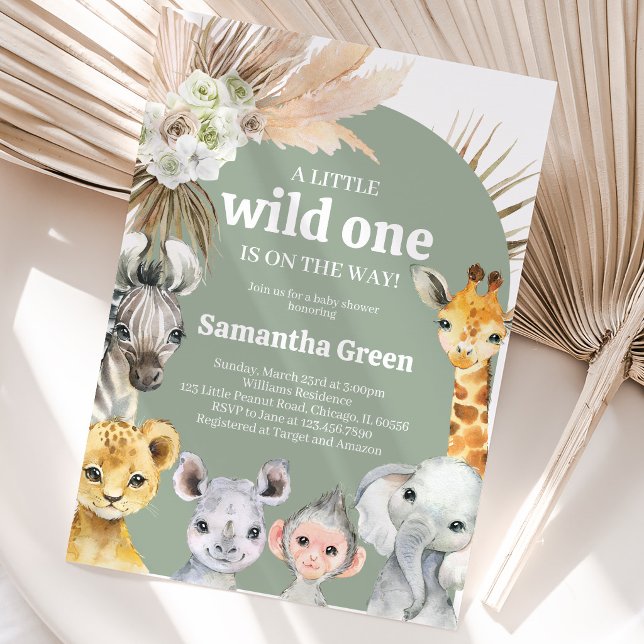 Invitación Fiesta de Baby Shower Boho Wild One (Subido por el creador)