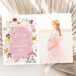 Invitación Fiesta de Baby Shower Boho Wildflower Fairy