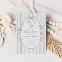 Fiesta de Baby Shower Casa de Ganso Azul