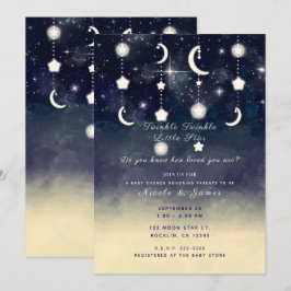 Invitación Fiesta de Baby Shower con Estilo Acuarela Celestia
