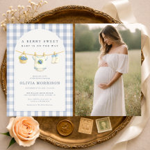 Fiesta de Baby Shower con Foto de Línea de Ropa de