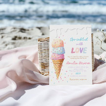 Fiesta de Baby Shower con Helado Espolvoreado con