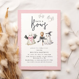 Invitación Fiesta de Baby Shower con Murciélagos y Lazos Temá