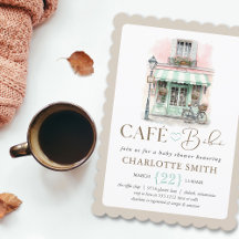 Fiesta de Baby Shower con Tema de Café Bébé París