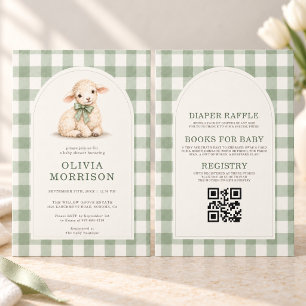Invitación Fiesta de Baby Shower Corderito de Primavera Todo