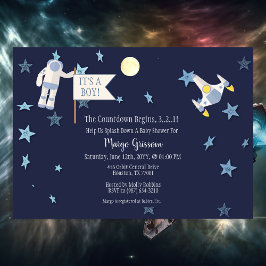 Invitación Fiesta de Baby Shower Cuenta Regresiva para Bebé E
