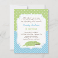 Fiesta de Baby Shower Cute Modern Alligator