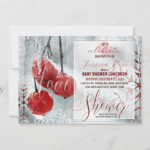 Invitación Fiesta de Baby Shower de Amor Mágico de Invierno R