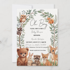 Invitación Fiesta de Baby Shower de Animales de Safari de la