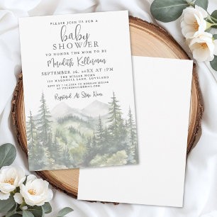 Invitación Fiesta de Baby Shower de Aventura en Bosque de Mon