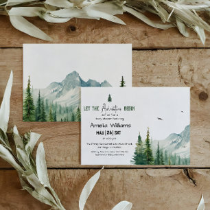 Invitación Fiesta de Baby Shower de Aventura y Vegetación Rús