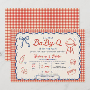 Invitación Fiesta de Baby Shower de bebé Q de género neutral