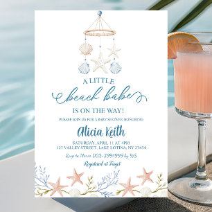 Invitación fiesta de baby shower de Boho Coastal Little Beach