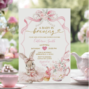 Invitación Fiesta de Baby Shower de Conejo Cerveza Perla Coqu