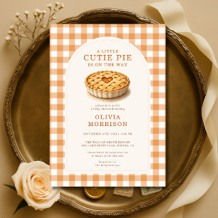 Invitación Fiesta de Baby Shower de Cuadrillé de Otoño Little