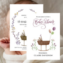 Fiesta de Baby Shower de Flores Silvestres y Globo
