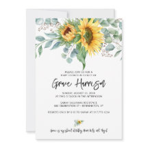 Fiesta de Baby Shower de Girasoles Rústicos con Eu