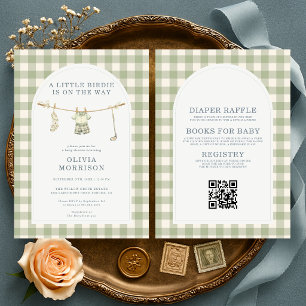 Invitación Fiesta de Baby Shower de Golf en un Solo Diseño Ve