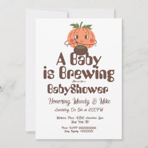 Invitación Fiesta de Baby Shower de Halloween de Cerveza de C