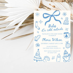 Invitación Fiesta de Baby Shower de Invierno Baby It’s Cold O