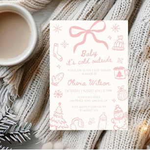 Invitación Fiesta de Baby Shower de Invierno Baby It’s Cold O