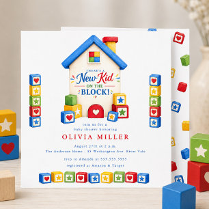 Invitación Fiesta de Baby Shower de New Kid on the Block