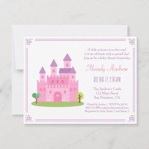 Invitación Fiesta de Baby Shower de Niña Castillo de la Princ
