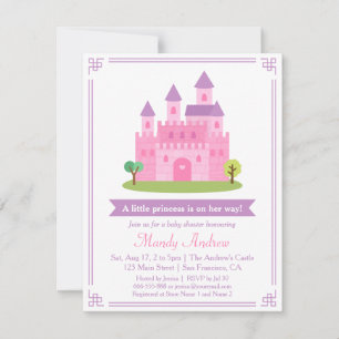 Invitación Fiesta de Baby Shower de Niña Castillo de la Princ