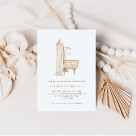 Invitación Fiesta de Baby Shower de Niña de Guardería Boho