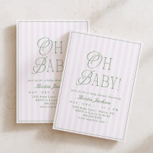 Fiesta de Baby Shower de Niña Vintage Preppy