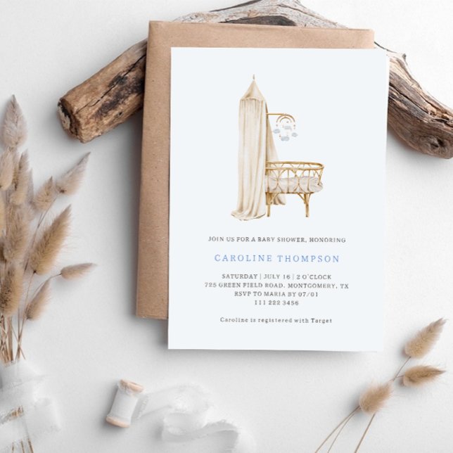 Invitación Fiesta de Baby Shower de Niño con Estilo Boho (Subido por el creador)