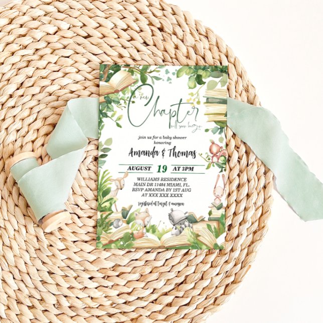 Invitación Fiesta de Baby Shower de Nuevo Capítulo (Subido por el creador)