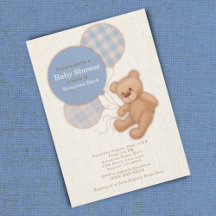 Fiesta de Baby Shower de Oso de Peluche a Cuadros