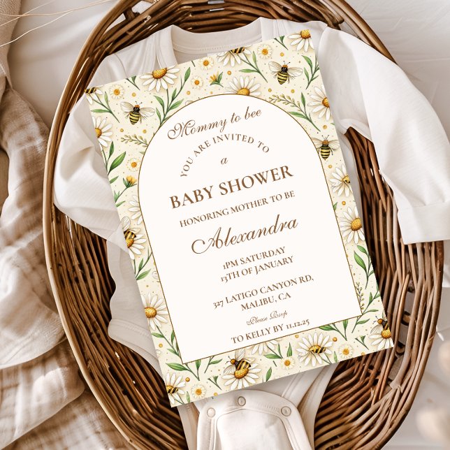Invitación Fiesta de Baby Shower de Panal de Oro (Subido por el creador)