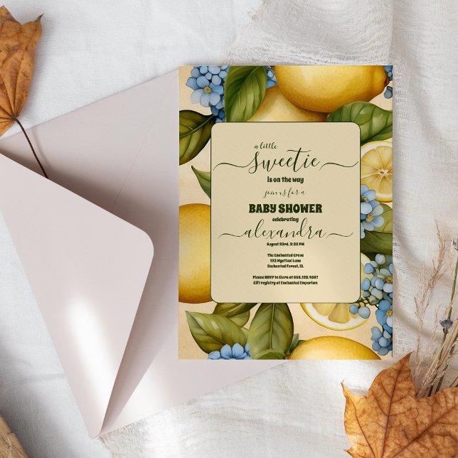 Invitación Fiesta de Baby Shower de Positano Lemons (Subido por el creador)