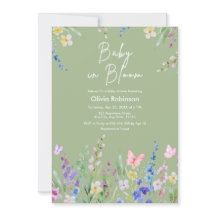 Fiesta de Baby Shower de Primavera Verde Salvia Be