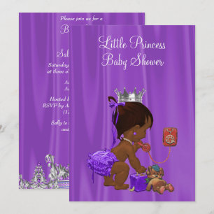 Invitación Fiesta de Baby Shower de Princesa Étnica
