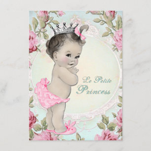 Invitación Fiesta de Baby Shower de Princesa Vintage