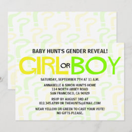 Invitación Fiesta de Baby Shower de revelación de género amar