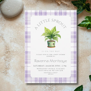 Invitación Fiesta de Baby Shower de una Pequeña Planta de Cua