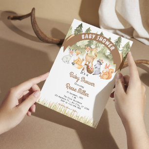Invitación Fiesta de Baby Shower de Verdes Selvas Safari