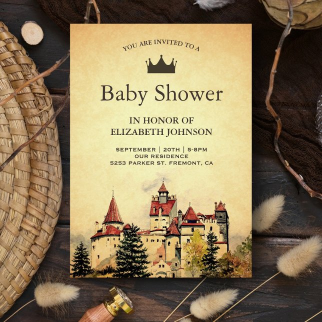 Invitación Fiesta de Baby Shower del Castillo de Cuento de Ha (Subido por el creador)