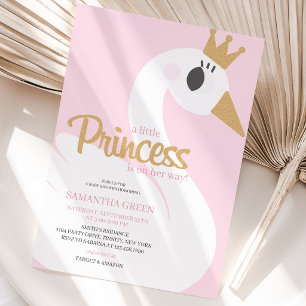 Invitación Fiesta de Baby Shower del Cisne Rosa