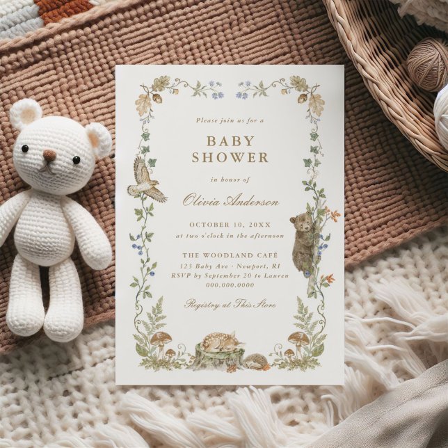Invitación Fiesta de Baby Shower del Cuento de Bosque (Subido por el creador)