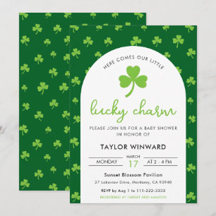 Invitación Fiesta de Baby Shower del Día de San Patricio Amul