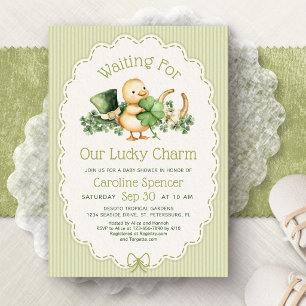 Invitación Fiesta de Baby Shower del Día de San Patricio con 