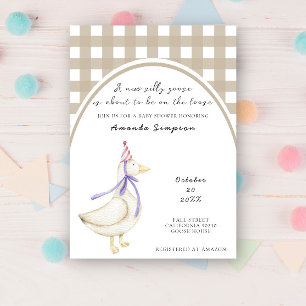 Invitación Fiesta de Baby Shower del Ganso Tonto